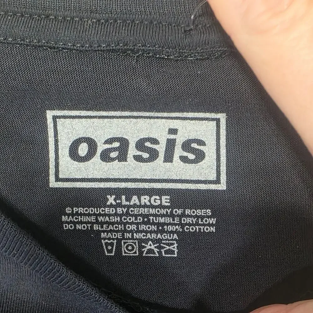 NWT Hot Topic Oasis Union Jack Swirl Logo Band T shirt X-Large